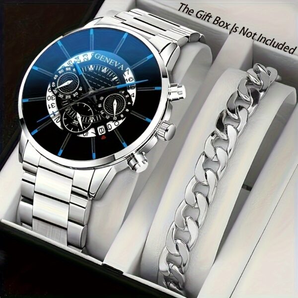 2pcs/set Exquisite Men's Quartz Timepieces And Fashionable