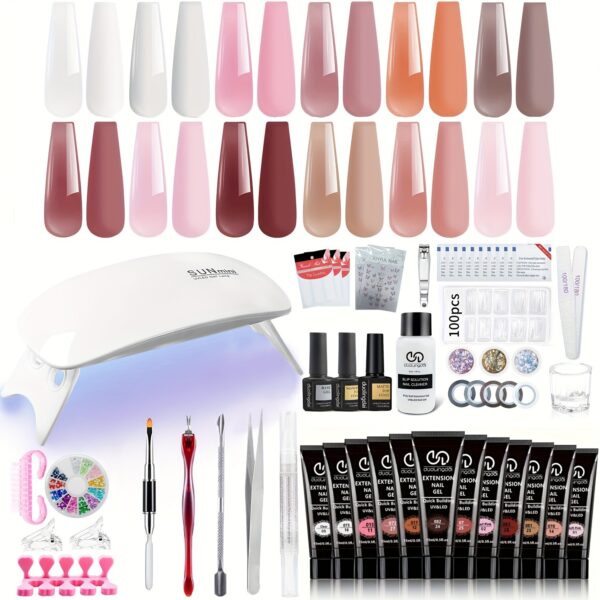39pcs Nail Extension Gel Kit -